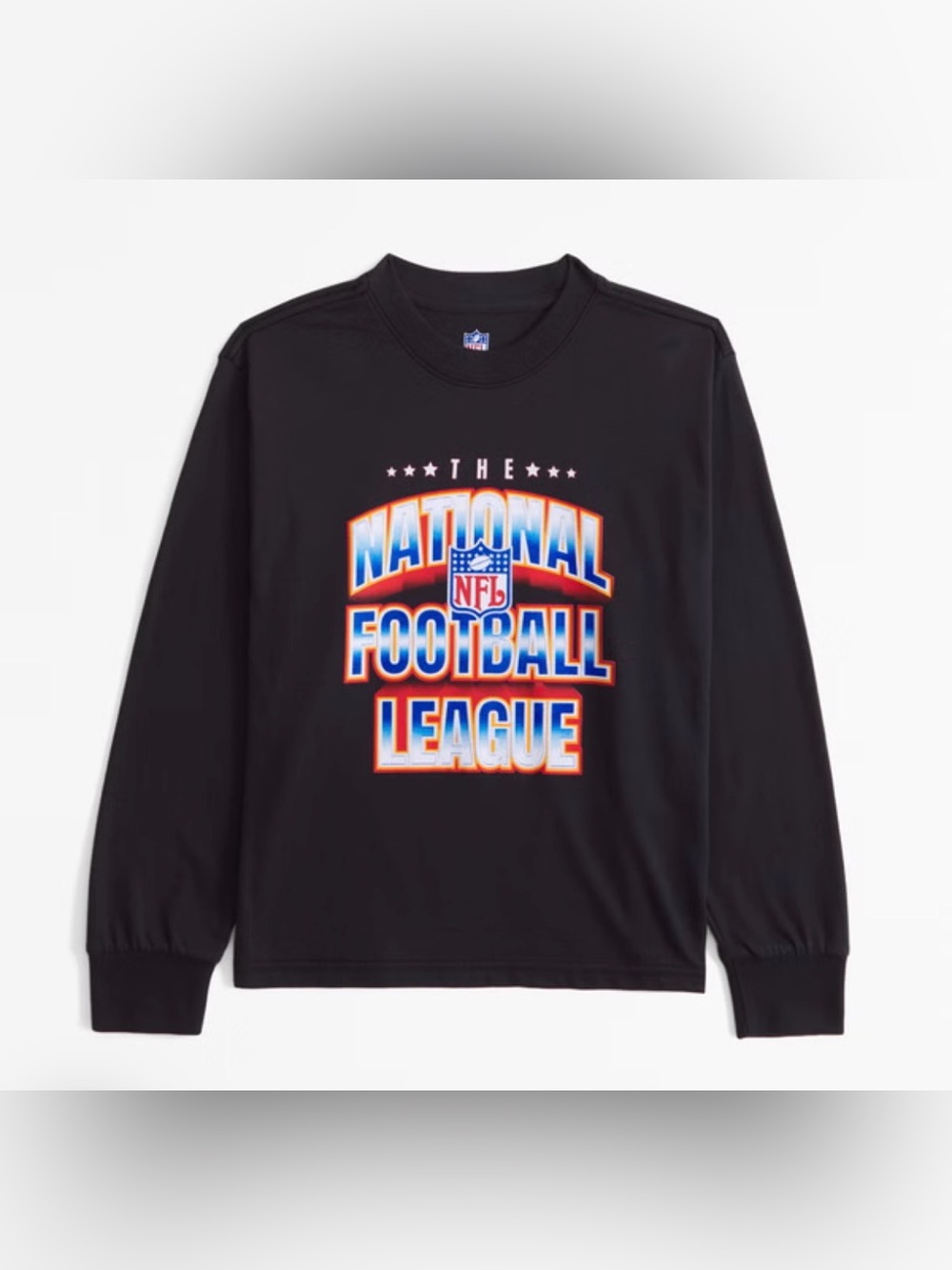 Abercrombie Kids NFL Long Sleeve Graphic Tee Dark Gray AFC NFC Football 11/12